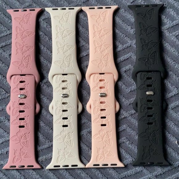 4 Pack America Flag Engraved Bands Compatible with Apple Watch Band 40mm 41mm 38 - Picture 7 of 8